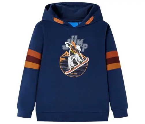 Bērnu Džemperis Ar Kapuci, Tumši Zils, 128