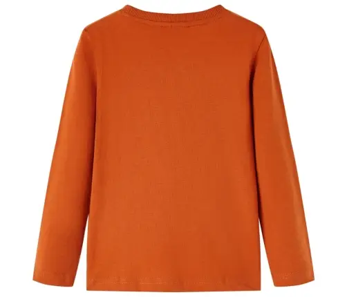 Vaikiški Marškinėliai Ilgomis Rankovėmis, Šviesūs Rūdžių, 116 Dydžio