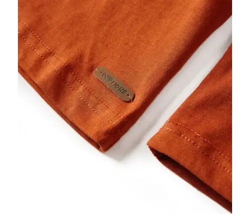 Vaikiški Marškinėliai Ilgomis Rankovėmis, Šviesūs Rūdžių, 116 Dydžio