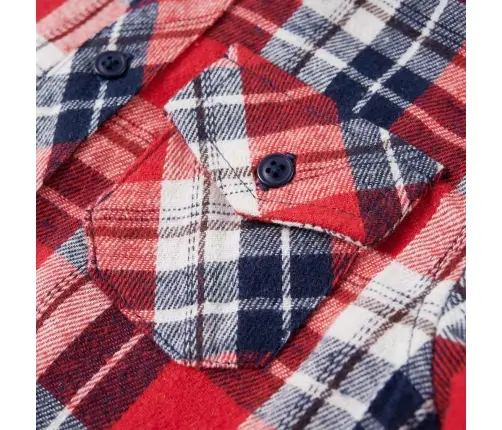 Bērnu Krekls, Rūtains, Sarkans, Tumši Zils, 92