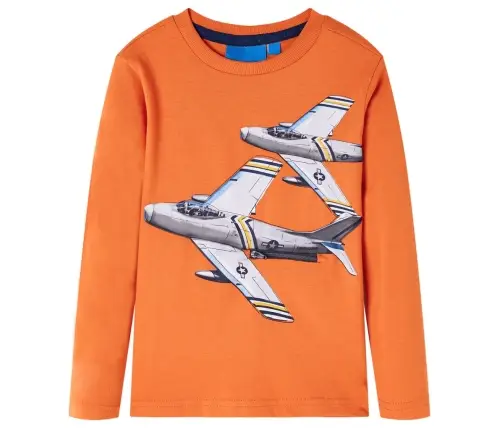 Pikkade Varrukatega Lastesärk, Tumeoranž, 104