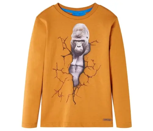 Pikkade Varrukatega Lastesärk, Tume Ooker, 104