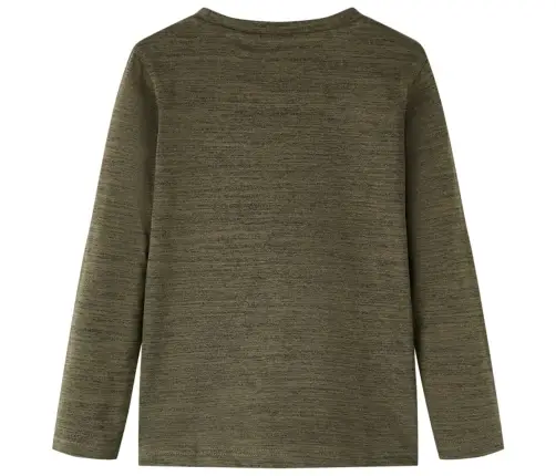 Bērnu Krekls Ar Garām Piedurknēm, Tumša Haki, 128