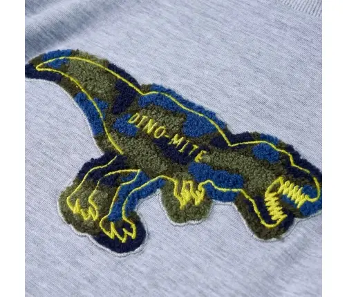 Vaikiški Marškinėliai Ilgomis Rankovėmis, Pilkos Mišinys, 128 Dydžio