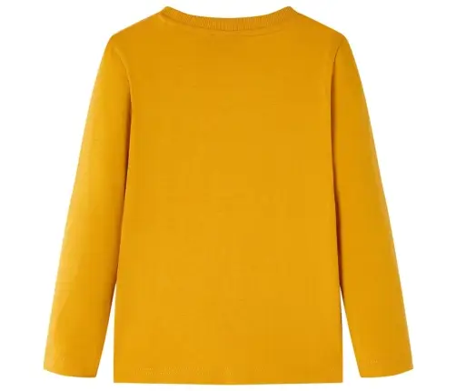 Bērnu Krekls Ar Garām Piedurknēm, Dzeltenbrūns, 116