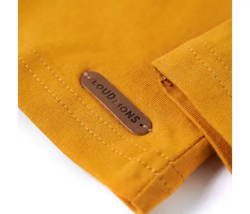 Bērnu Krekls Ar Garām Piedurknēm, Dzeltenbrūns, 128