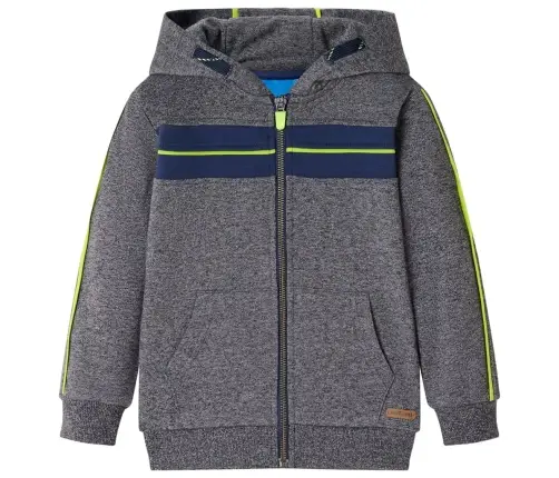 Bērnu Jaka Ar Kapuci Un Rāvējslēdzēju, Nevienmērīgi Pelēka, 104