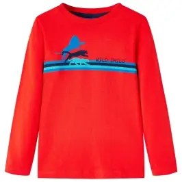 Pikkade Varrukatega Lastesärk, Punane, 104