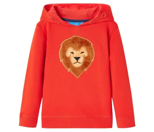 Laste Kapuutsiga Dressipluus, Punane, 128