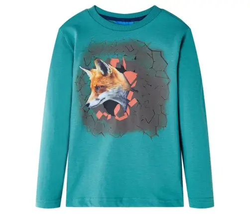 Bērnu Krekls Ar Garām Piedurknēm, Zilganzaļš, 92