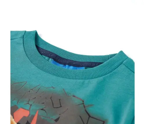 Bērnu Krekls Ar Garām Piedurknēm, Zilganzaļš, 92