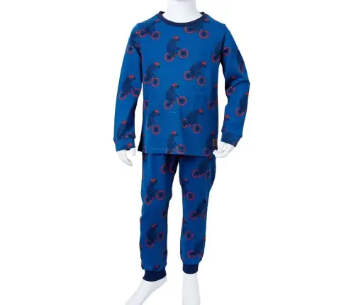 Bērnu Pidžama Ar Garām Piedurknēm, Benzīna Zila, 92