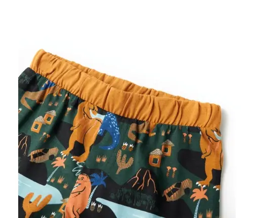 Bērnu Pidžama Ar Garām Piedurknēm, Tumši Zaļa, 104