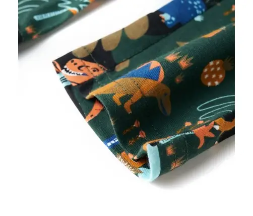 Bērnu Pidžama Ar Garām Piedurknēm, Tumši Zaļa, 104