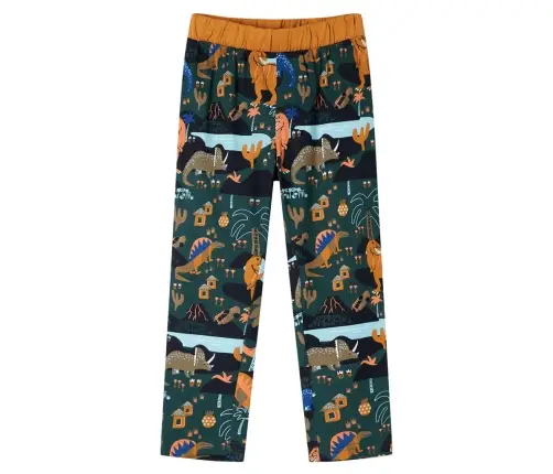 Vaikiška Pižama Ilgomis Rankovėmis, Tamsiai Žalios Spalvos, 140 Dydžio