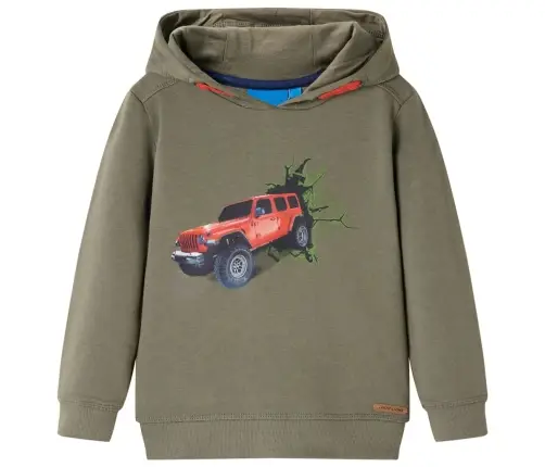 Bērnu Džemperis Ar Kapuci, Haki, 92