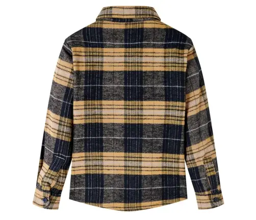 Laste Ruuduline Särk, Kollane Ja Must, 92