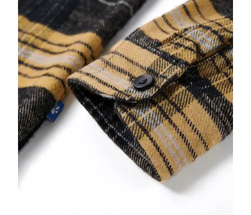 Laste Ruuduline Särk, Kollane Ja Must, 92