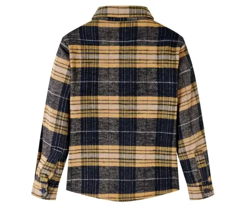 Bērnu Krekls, Rūtains, Dzeltens, Melns, 128