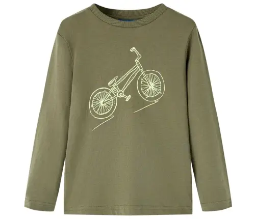 Bērnu Krekls Ar Garām Piedurknēm, Haki, 116