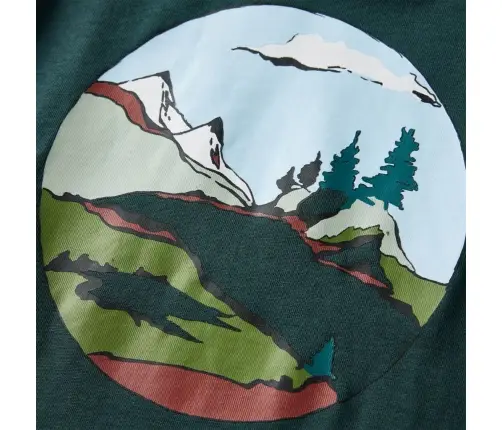 Vaikiški Marškinėliai Ilgomis Rankovėmis, Tamsiai Žali, 116 Dydžio