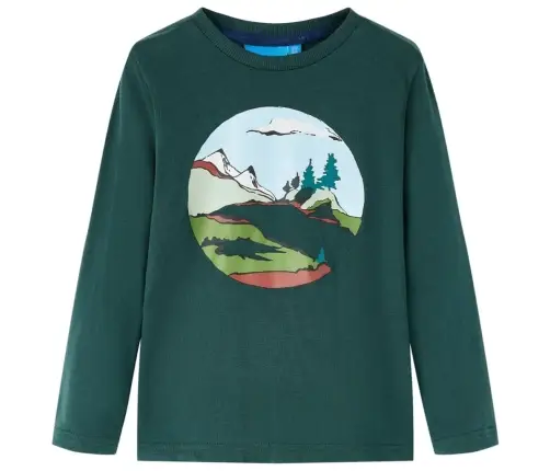 Pikkade Varrukatega Lastesärk, Tumeroheline, 128