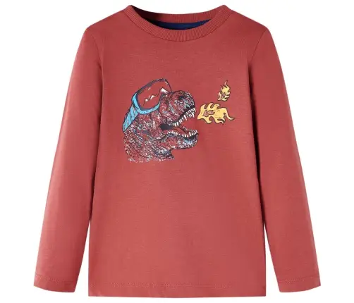 Bērnu Krekls Ar Garām Piedurknēm, Sarkanbrūns, 92