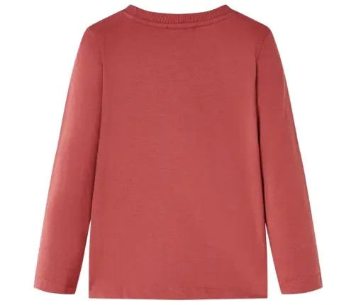 Vaikiški Marškinėliai Ilgomis Rankovėmis, Deginti Raudoni, 128 Dydžio