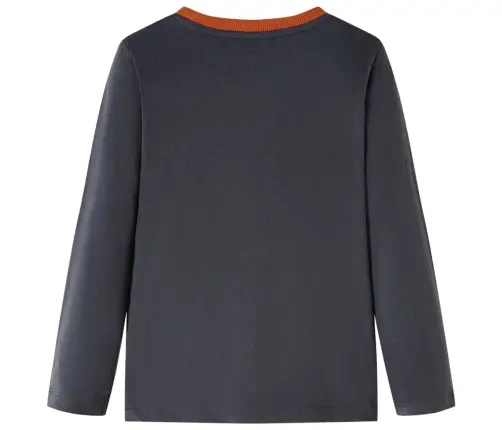 Bērnu Krekls Ar Garām Piedurknēm, Antracītpelēks, 104