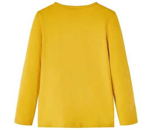 Bērnu Krekls Ar Garām Piedurknēm, Tumši Dzeltenbrūns, 140