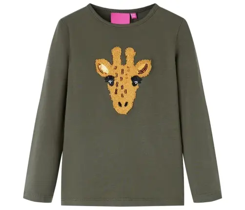 Bērnu Krekls Ar Garām Piedurknēm, Haki, 92