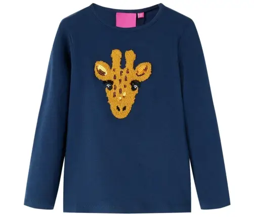 Vaikiški Marškinėliai Ilgomis Rankovėmis, Tamsiai Mėlyni, 140 Dydžio