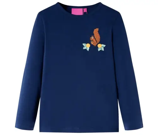 Bērnu Krekls Ar Garām Piedurknēm, Tumši Zils, 140