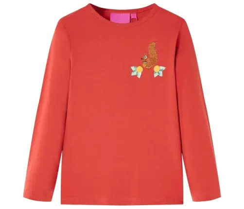 Pikkade Varrukatega Lastesärk, Tumepunane, 140