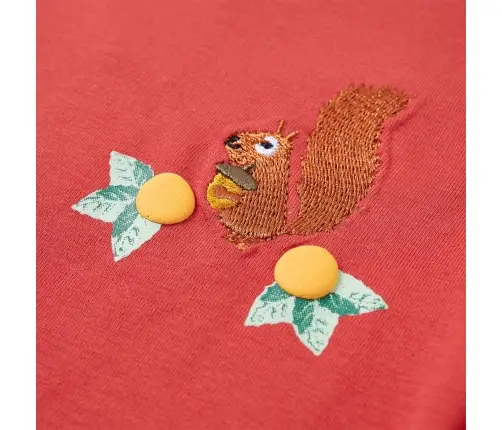 Pikkade Varrukatega Lastesärk, Tumepunane, 140