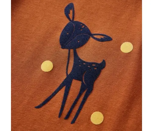 Bērnu Krekls Ar Garām Piedurknēm, Oranži Brūns, 92