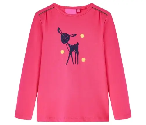 Bērnu Krekls Ar Garām Piedurknēm, Koši Rozā, 128