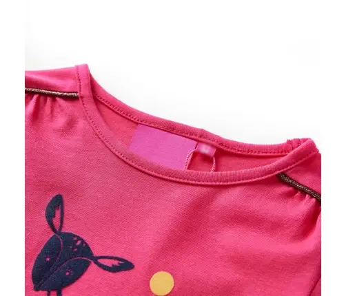 Bērnu Krekls Ar Garām Piedurknēm, Koši Rozā, 128