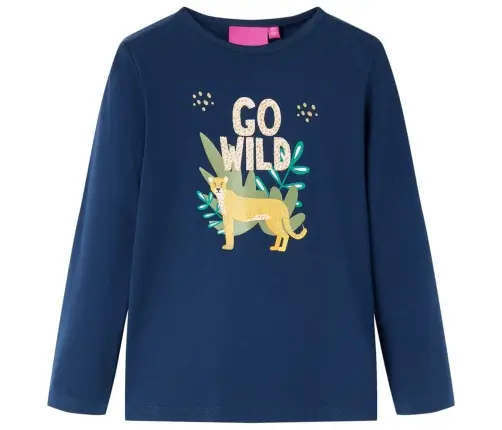 Pikkade Varrukatega Lastesärk, Triibuline, Tumesinine, 92