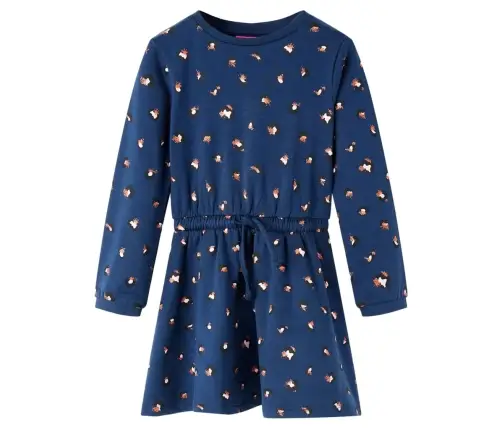 Pikkade Varrukatega Laste Kleit, Tumesinine, 92