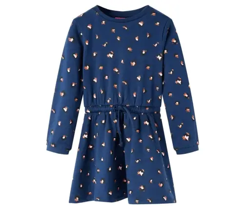 Pikkade Varrukatega Laste Kleit, Tumesinine, 104