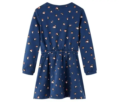 Vaikiška Suknelė Ilgomis Rankovėmis, Tamsiai Mėlyna, 140 Dydžio