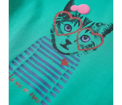 Bērnu Krekls Ar Garām Piedurknēm, Spilgti Zaļš, 92