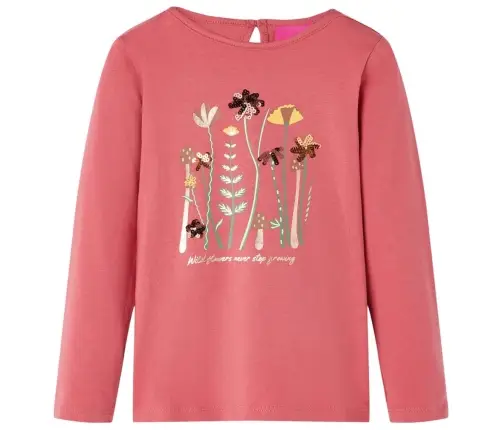 Pikkade Varrukatega Lastesärk, Vanaroosa, 128