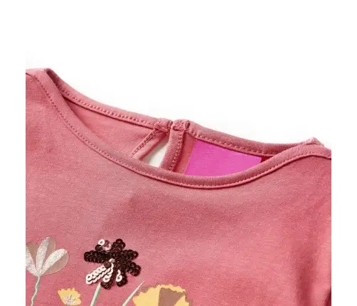 Pikkade Varrukatega Lastesärk, Vanaroosa, 128