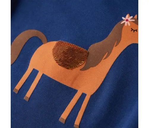 Vaikiški Marškinėliai Ilgomis Rankovėmis, Tamsiai Mėlyni, 128 Dydžio