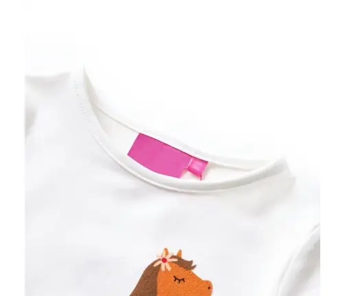 Vaikiški Marškinėliai Ilgomis Rankovėmis, Ekru Spalvos, 104 Dydžio