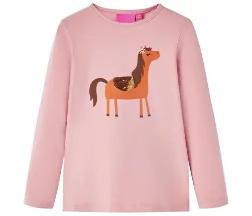 Vaikiški Marškinėliai Ilgomis Rankovėmis, Šviesiai Rožiniai, 104