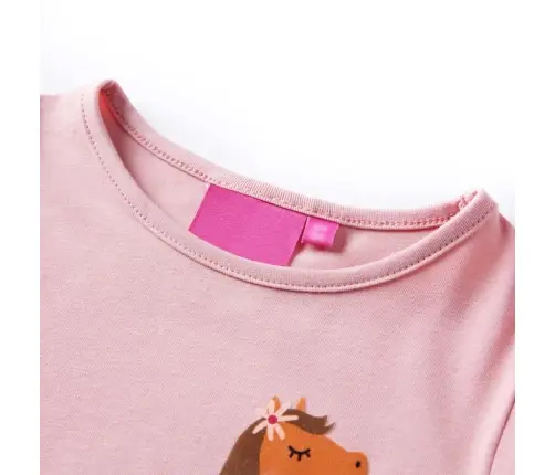 Pikkade Varrukatega Lastesärk, Heleroosa, 128