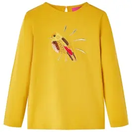 Pikkade Varrukatega Lastesärk, Tume Ooker, 116